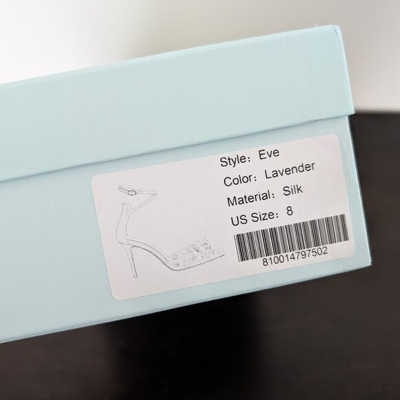 🦋NWT Sz8 Bella Belle Eve Lavender Butterfly Heels - Perfect for Garden Weddings - Picture 6 of 7